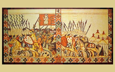 Schlacht zwischen Mauren und Christen im 13. Jahrhundert